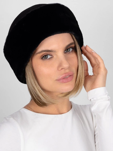 Шапка женская VILSS Cashmere/Mink Bra VL-2248-98-BL-mv2-M 56-58 Черная (ROZ6501064526) - Фото 2 Шапка женская VILSS Cashmere/Mink Bra VL-2248-98-BL-mv2-M 56-58 Черная (ROZ6501064526) - изображение 2