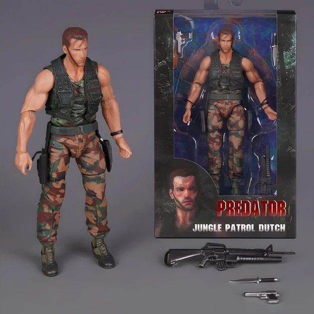 Фігурка Predator Jungle Patrol Dutch 18 см — Колекційна іграшка-герой Хижак Датч Арнольд Шварценеггер у подарунковій упаковці - Фото 1 Фігурка Predator Jungle Patrol Dutch 18 см — Колекційна іграшка-герой Хижак Датч Арнольд Шварценеггер у подарунковій упаковці - зображення 1