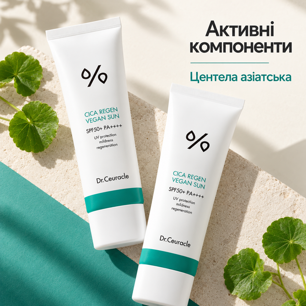 Набор солнцезащитных кремов с центелой Dr.Ceuracle Cica Regen Vegan Sun Set DUO, 2 в 1 8806133615720 - изображение 3