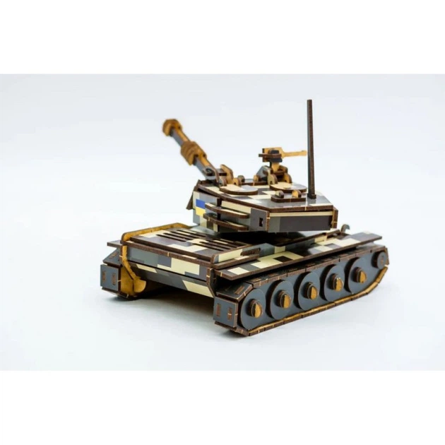 Дерев'яний 3D конструктор Танк 162-0074, 162 деталі - зображення 3