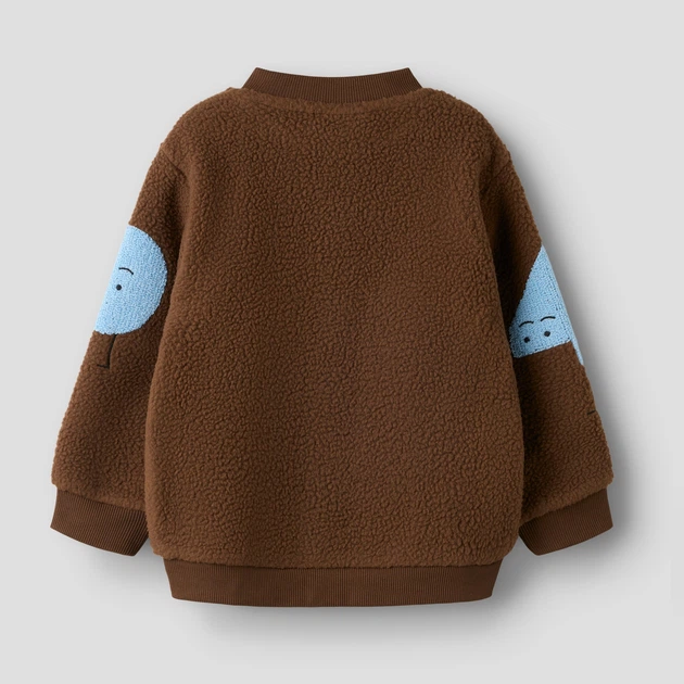 Флисовая толстовка Name it Elian, цвет коричневый, размер 92 (263.13264150.PINE) - изображение 3