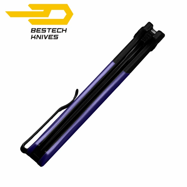 Ніж Складаний BESTECH SWORDFISH BG62C Black and Purple G10 - изображение 5