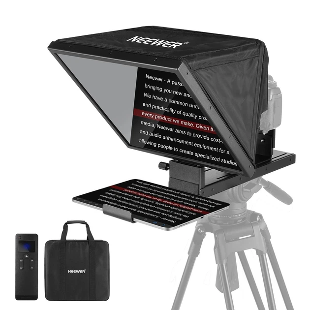 16-дюймовый дистанционный телесуфлер NEEWER BASICS X16B для смартфона и планшета шириной до 11" (28см) - Фото 1 16-дюймовый дистанционный телесуфлер NEEWER BASICS X16B для смартфона и планшета шириной до 11" (28см) - изображение 1