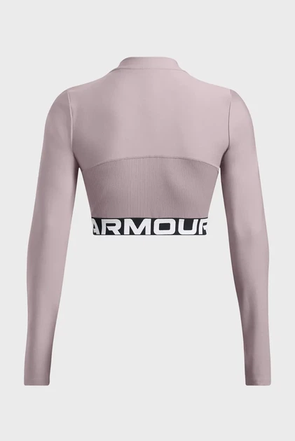 Жіночий сірий топ HeatGear Rib 1/4 Zip LS Under Armour LG 1388692-015 - Фото 4 Жіночий сірий топ HeatGear Rib 1/4 Zip LS Under Armour LG 1388692-015 - зображення 4