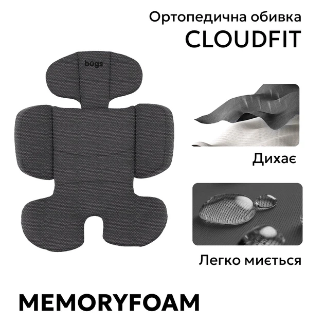 Автокрісло Bugs Aera 360 Iron Grey група від 0 до 36 кг (4823056520089) - Фото 11 Автокрісло Bugs Aera 360 Iron Grey група від 0 до 36 кг (4823056520089) - зображення 11