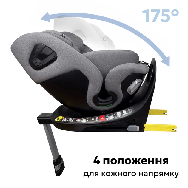 Автокресло Bugs Axis 360 Cloud Grey группа от 0 до 36 кг (4823056520034) - Фото 6 Автокресло Bugs Axis 360 Cloud Grey группа от 0 до 36 кг (4823056520034) - изображение 6