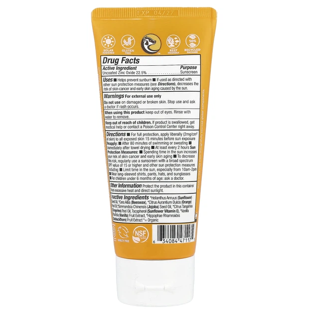 Сонцезахисний засіб Badger Kids Mineral Sunscreen Cream SPF 40 87 мл - зображення 2