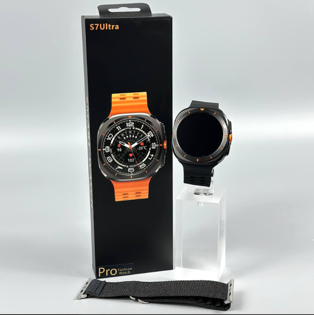 Смарт-часы Smart Watch S7 Ultra Pro с 2-мя ремешками (Black) - Фото 3 Смарт-часы Smart Watch S7 Ultra Pro с 2-мя ремешками (Black) - изображение 3
