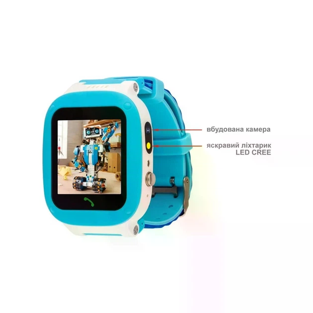 Дитячий смарт-годинник AmiGo GO004 Splashproof Camera+LED Blue - Фото 3 Дитячий смарт-годинник AmiGo GO004 Splashproof Camera+LED Blue - зображення 3