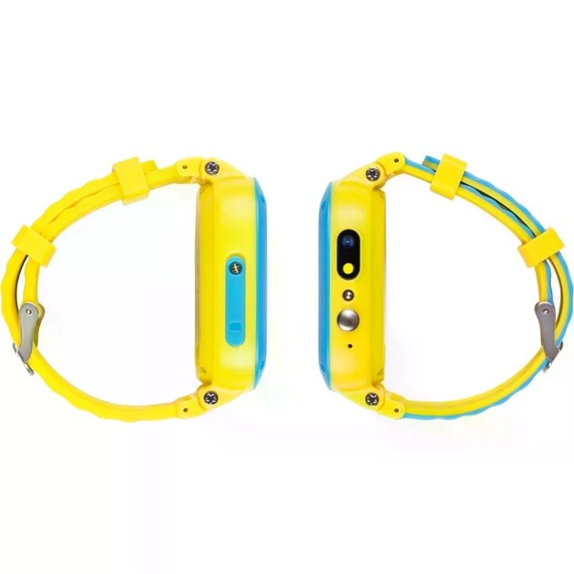 Дитячий смарт-годинник AmiGo GO004 Splashproof Camera+LED Blue-Yellow - зображення 3