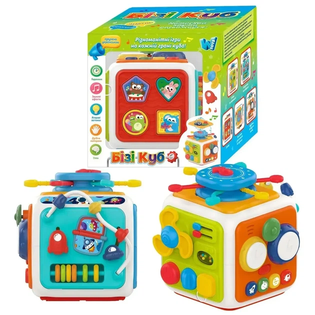 Музыкальный бизи-куб WToys: скороговорки, загадки, сказки, песни и барабаны (48658) - Фото 1 Музыкальный бизи-куб WToys: скороговорки, загадки, сказки, песни и барабаны (48658) - изображение 1