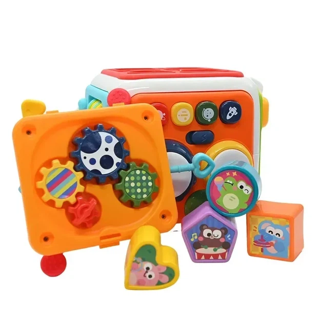 Музыкальный бизи-куб WToys: скороговорки, загадки, сказки, песни и барабаны (48658) - Фото 2 Музыкальный бизи-куб WToys: скороговорки, загадки, сказки, песни и барабаны (48658) - изображение 2