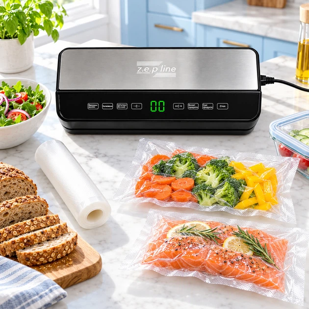 Вакуумний пакувальник Zepline ZP-00359, 200 Вт, шов 30 см, сенсорне керування, різак плівки - зображення 2