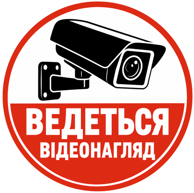 Наклейка «Ведётся видеонаблюдение» 10×10 см, предупреждающий знак с камерой видеонаблюдения - Фото 1 Наклейка «Ведётся видеонаблюдение» 10×10 см, предупреждающий знак с камерой видеонаблюдения - изображение 1