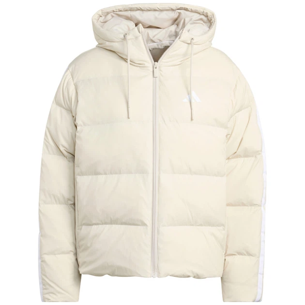 Пуховик прошитий Essentials Climawarm 3-Stripes Puffer Down Hooded Jacket Adidas JM4107 S Бежевий (4068811736965) - Фото 6 Пуховик прошитий Essentials Climawarm 3-Stripes Puffer Down Hooded Jacket Adidas JM4107 S Бежевий (4068811736965) - зображення 6