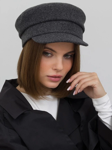 Кепи женское VILSS Pellicci Cashmere VL-2208-077-М 57-58 Темно-серая меланж (ROZ6501064604) - изображение 2