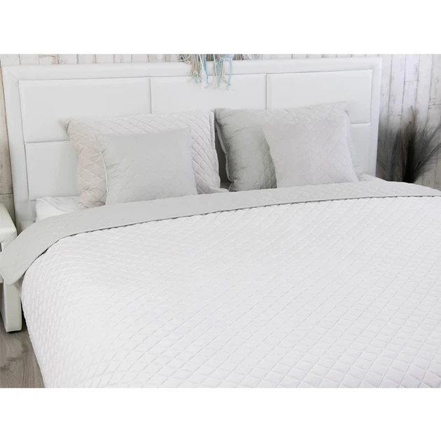 Двустороннее декоративное покрывало Руно Velour Ice ромб 150х220 см - изображение 6