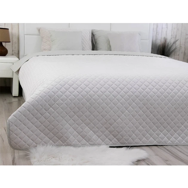 Двустороннее декоративное покрывало Руно Velour Ice ромб 150х220 см - изображение 4