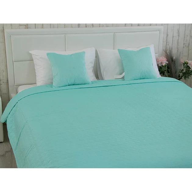 Двустороннее покрывало Руно Velour Tiffany зигзаг 150х220 см мятное - Фото 10 Двустороннее покрывало Руно Velour Tiffany зигзаг 150х220 см мятное - изображение 10