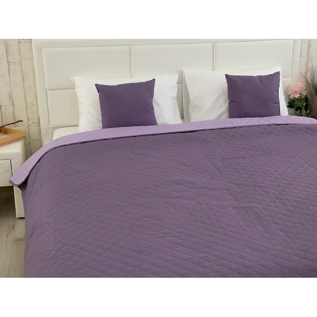 Двустороннее декоративное покрывало Руно Violet 220х240 см фиолетовое - изображение 6