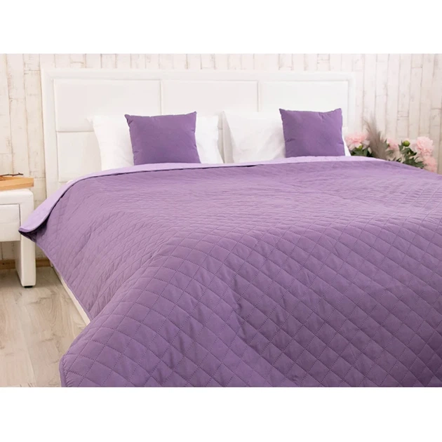 Двустороннее декоративное покрывало Руно Violet 220х240 см фиолетовое - изображение 8