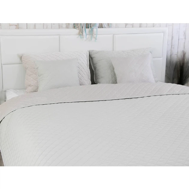 Двустороннее декоративное покрывало Руно Velour Ice ромб 150х220 см - изображение 9