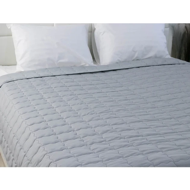 Двустороннее декоративное покрывало Руно Soft Line 150х212 см серое - изображение 3