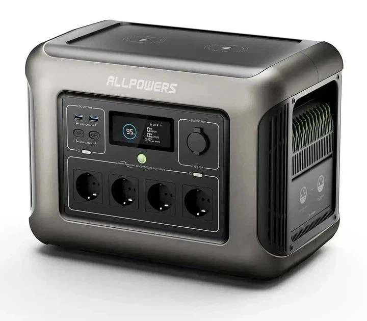 Зарядна станція ALLPOWERS R1500 1800 Вт 1152 Вт·год LiFePO4, портативна електростанція з функцією ДБЖ (UPS), Wi-Fi та Bluetooth - Фото 2 Зарядна станція ALLPOWERS R1500 1800 Вт 1152 Вт·год LiFePO4, портативна електростанція з функцією ДБЖ (UPS), Wi-Fi та Bluetooth - зображення 2
