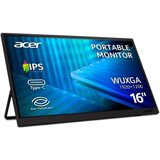 Монітор 16" Acer PM161Wbmiuux (UM.ZP1EE.012) - Фото 2 Монітор 16" Acer PM161Wbmiuux (UM.ZP1EE.012) - зображення 2