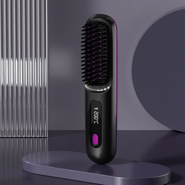 Беспроводная щетка-выпрямитель для бороды BRAVION B7 35 Вт, 160–200°C, LED-дисплей, аккумуляторная - изображение 7