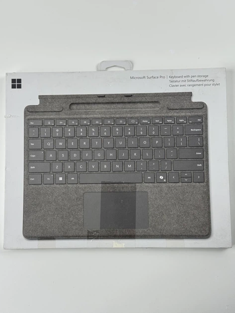 Чохол-клавіатура для планшета Microsoft Surface Pro Keyboard QWERTZ Platinum (з тачпадом, з підсвіткою, німецька розкладка) (8XA-00242) - Б/В - Фото 3 Чохол-клавіатура для планшета Microsoft Surface Pro Keyboard QWERTZ Platinum (з тачпадом, з підсвіткою, німецька розкладка) (8XA-00242) - Б/В - зображення 3