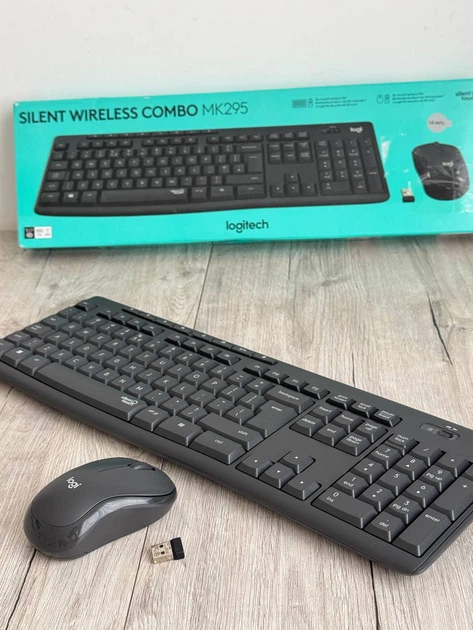 Комплект (мембранна клавіатура, оптична миша) Logitech MK295 Wireless Combo Black (бездротовий, USB-приймач, розкладка NL QWERTY) (920-009800) - Б/В - зображення 8