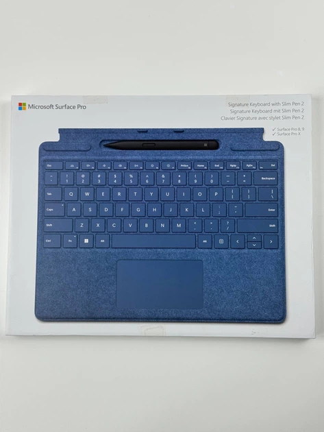 Клавіатура для планшета Microsoft Surface Signature Keyboard with Slim Pen 2 AZERTY Sapphire (з тачпадом, з підсвіткою, французька розкладка) (196388072385) - Б/В - зображення 2