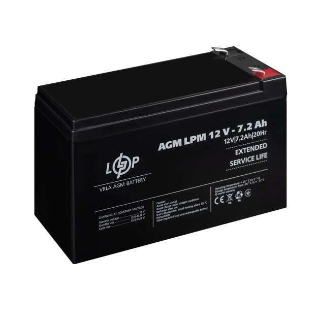 Аккумулятор AGM LPM 12V - 7.2 Ah - изображение 3