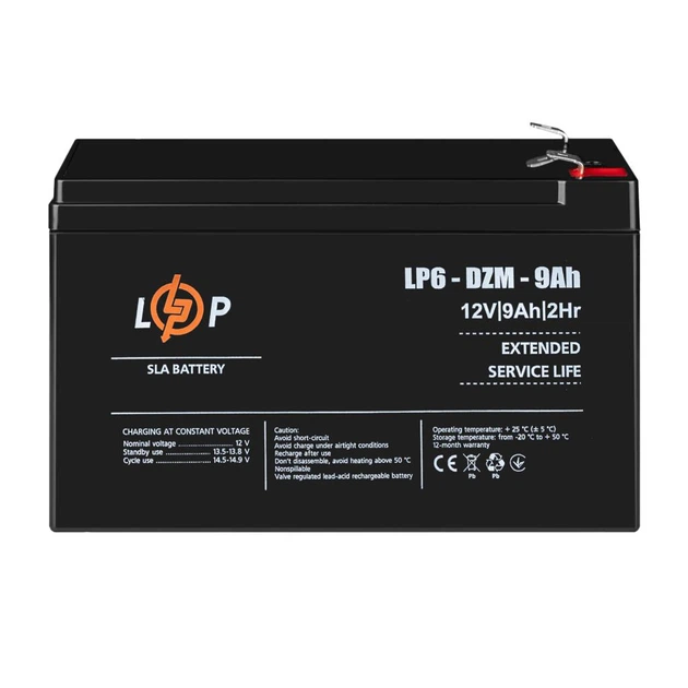 Батарея до ДБЖ LogicPower 12В 12 Ач (6-DZM-12) (12654) - изображение 2