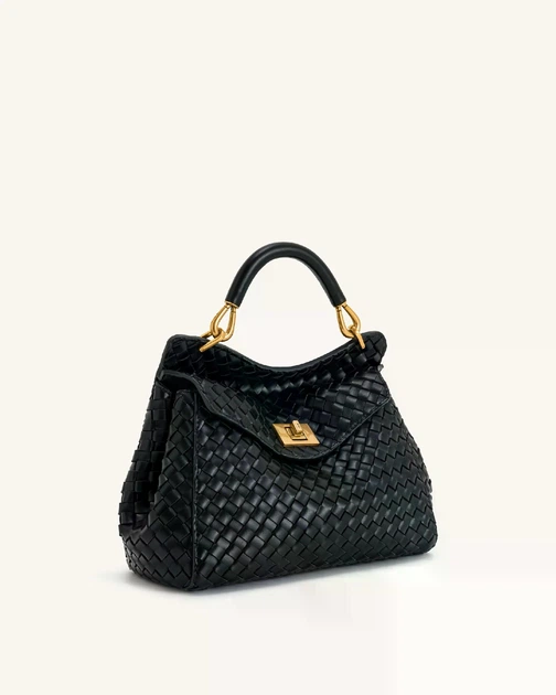 Сумка женская JW PEI Lucia Classic Woven Top Handle Bag Черный - изображение 2