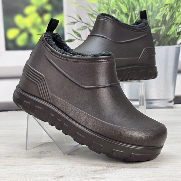 Галоши мужские пена с мехом зимние шоколадного цвета Dago Style 43р (27,5 см) 6173 - Фото 2 Галоши мужские пена с мехом зимние шоколадного цвета Dago Style 43р (27,5 см) 6173 - изображение 2