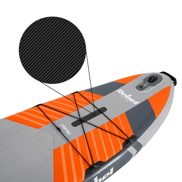 Доска SUP надувная Rebel Active PRO RBA-4518 335x84x15 см Orange (5901890127486) - изображение 4