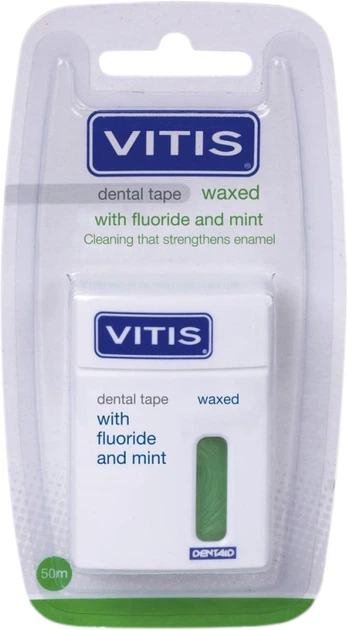 Nić dentystyczna Dentaid Vitis Waxed Dental Tape 50 m (8427426017023) - Zdjęcie 1 Nić dentystyczna Dentaid Vitis Waxed Dental Tape 50 m (8427426017023) - obraz 1