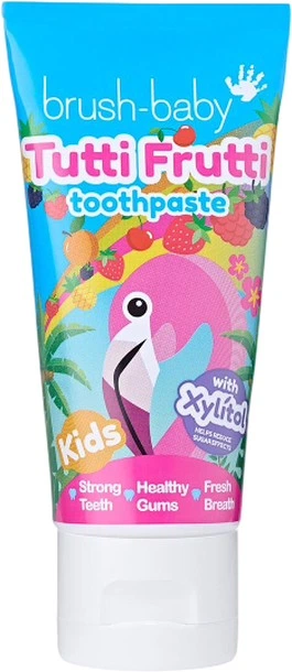 Pasta do zębów dla dzieci Brush-Baby Tutti Frutti 3-6 lat 50 ml (5060178100143) - Zdjęcie 1 Pasta do zębów dla dzieci Brush-Baby Tutti Frutti 3-6 lat 50 ml (5060178100143) - obraz 1