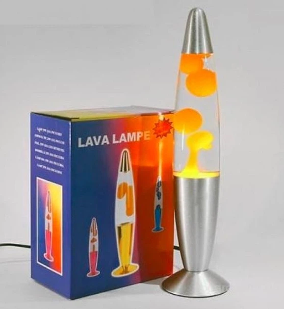 Настільна Лава лампа з воском LAVA LAMP 34,5см Помаранчева - зображення 2
