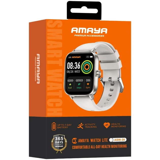 Смарт-годинник Amaya ASW-20 AMOLED з дзвінками захист від води і пилу колір Starlight - зображення 2