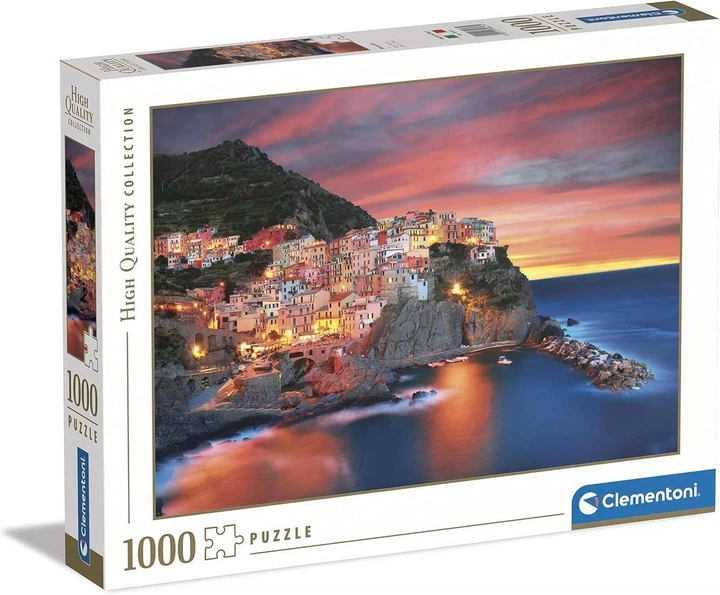 Пазл Clementoni High Quality Collection «Манарола, Италия - Закат солнца», 1000 деталей, 70×50 см, компактная коробка - Фото 1 Пазл Clementoni High Quality Collection «Манарола, Италия - Закат солнца», 1000 деталей, 70×50 см, компактная коробка - изображение 1