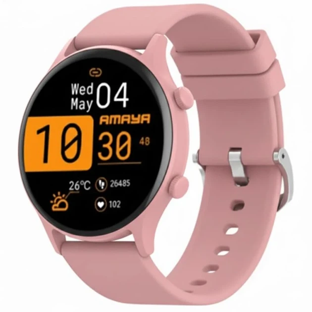 Смарт-часы Amaya ASW-05 со звонками Bluetooth 5.3 розовые - Фото 1 Смарт-часы Amaya ASW-05 со звонками Bluetooth 5.3 розовые - изображение 1