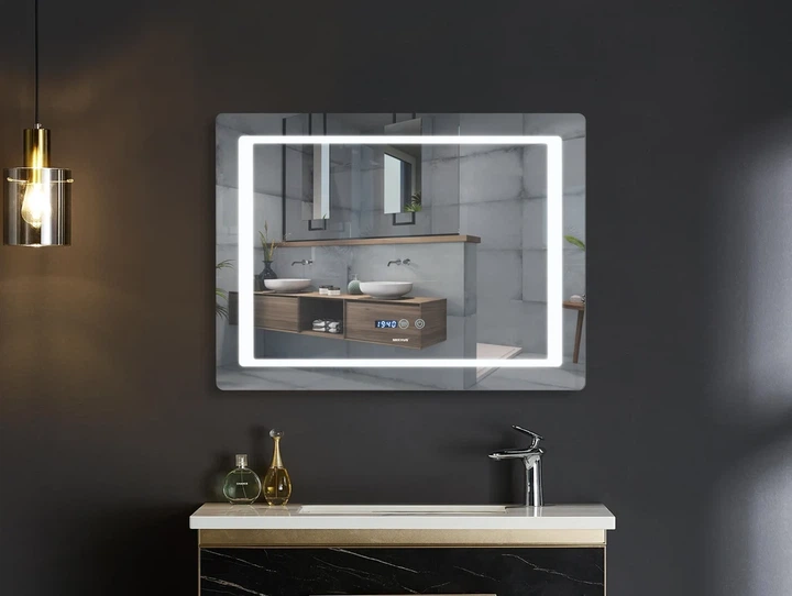 Зеркало для ванной MIXXUS Style MR03-80x60-CASE с LED-подсветкой Touch, Anti-fog 80х60 см - изображение 4