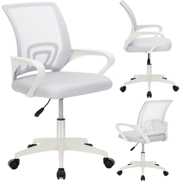 Fotel biurowy Springos HF0073 szaro-biały (5908455316569) - obraz 2