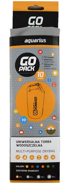 Worek żeglarski wodoszczelny Aquarius GoPack 10 l szary (5904083362688) - obraz 2