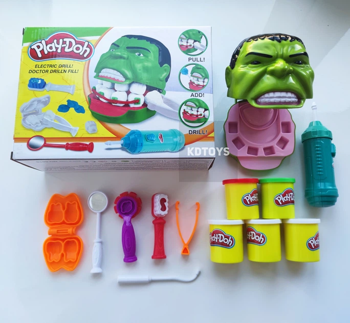 Ігровий набір пластилін Play-Doh Містер зубастик Халк Стоматолог Дантист Тісто для ліплення - зображення 2