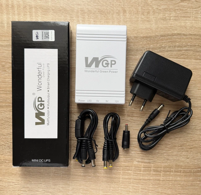 Mini UPS WGP 10400 mAh с БЛОКОМ ПИТАНИЯ, 5V/9V/12V. Павербанк для роутера и ONU. Источник бесперебойного питания, Мини ИБП/ УПС - изображение 5