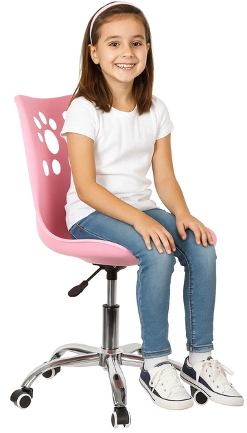 Fotel dziecięcy Springos Paws HF0038 różowy (5908455304672) - obraz 17